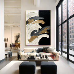 Textured Abstract Wave – Minimalist Coastal Wall Art