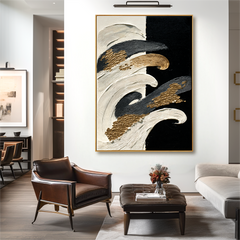 Textured Abstract Wave – Minimalist Coastal Wall Art