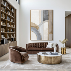 Soft Balance – Neutral Abstract Textured Wall Art