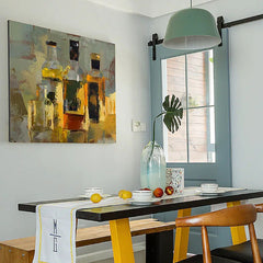 A Taste of Whiskey – Abstract Whiskey Bottle Painting – Modern Bar Wall Art