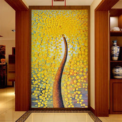 Golden Bloom – Textured Floral Oil Painting