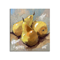 Golden Pears – Floral Oil Painting