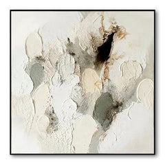 Ivory Sand – Neutral Abstract Textured Canvas Painting for Modern & Minimalist Interiors