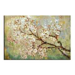 Oriental Blossom – Textured Floral Oil Painting
