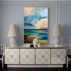 Sunny Mire – Textured Landscape Oil Painting
