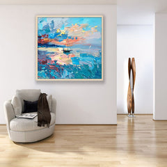 The Ocean of Paint – Textured Seascape Oil Painting