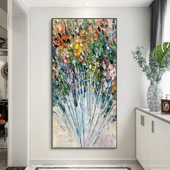 Proud Peacock – Modern Textured Peacock Abstract Painting for Elegant Home Decor