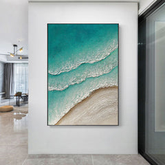 Tropical Shores – Textured Seascape Oil Painting