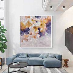 Violet Flowers – Floral Oil Painting