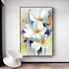 Amaryllis – Vibrant Floral Watercolor Painting for Elegant Interiors