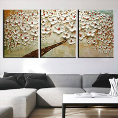 Blooming Lotus – Textured Floral Oil Painting