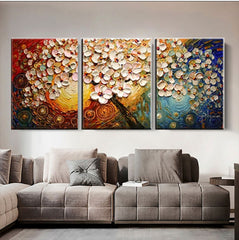 Blossom Out – Textured Floral Oil Painting