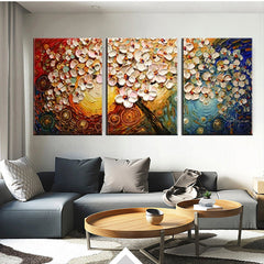 Blossom Out – Textured Floral Oil Painting