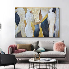 Conversations – Modern Abstract Painting-Textured Canvas Wall Art for Modern Interiors