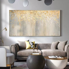 Gold Particles – Textured Landscape Oil Painting