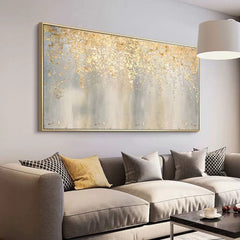 Gold Particles – Textured Landscape Oil Painting
