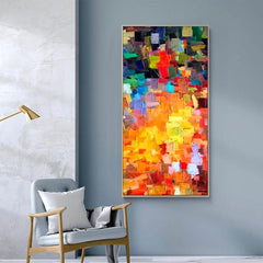 Lightgames – Textured Abstract Canvas Painting for Modern Home Decor