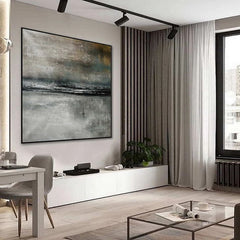 Plage a Nuit – Textured Seascape Oil Painting