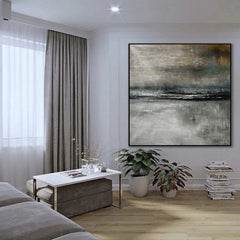 Plage a Nuit – Textured Seascape Oil Painting