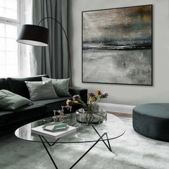 Plage a Nuit – Textured Seascape Oil Painting