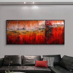 Red Sea – Textured Seascape Oil Painting