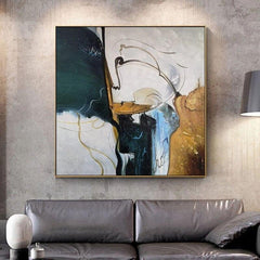 Remembering the Past – Modern Textured Abstract Oil Painting for Home Wall Decor