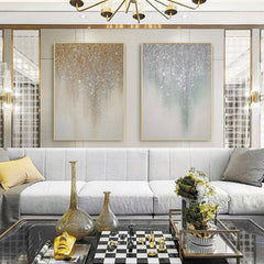 Shimmer-White – Elegant Textured White & Silver Abstract Oil Painting