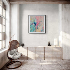 Whispering Blooms – Soft Abstract Floral Painting for Modern Wall Decor