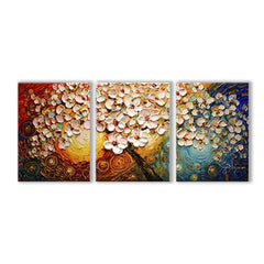 Blossom Out – Textured Floral Oil Painting