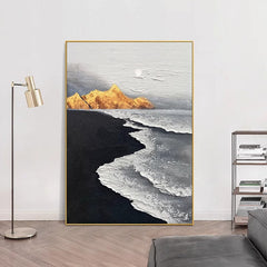 Promise of Love – Abstract Coastal Oil Painting – Modern Landscape Wall Art