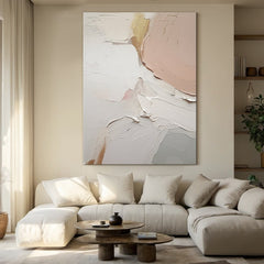 Blushing Sands – Textured Abstract Wall Art