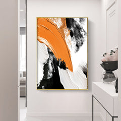 Yellow And Black Abstract Painting – Bold Horizons