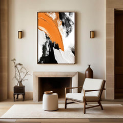 Yellow And Black Abstract Painting – Bold Horizons