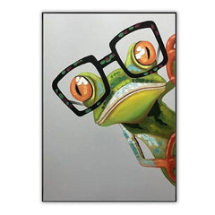 Kermit Frog Oil Painting – Playful Art for Modern Home Decor