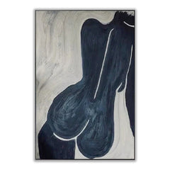 Large Abstract Nude Figure Canvas Art – Modern Minimalist Painting