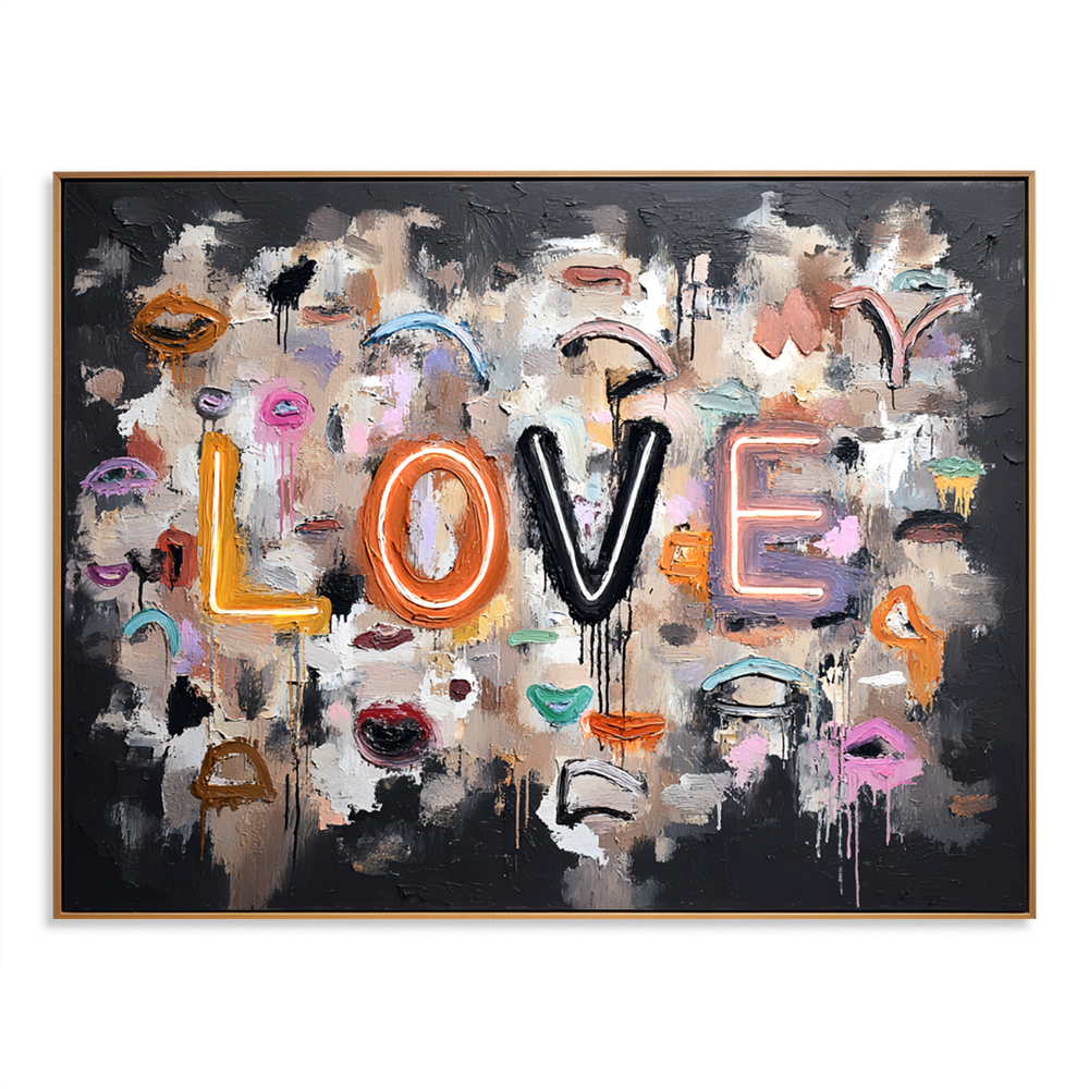 Fragmented Love – Textured Wall Art hand-painted wall art