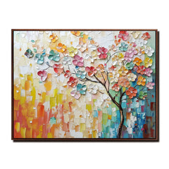 Blooming Essence – Textured Floral Oil Painting