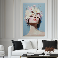 Blooming Serenity-Impressionistic Floral – Textured Floral Wall Art