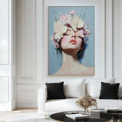 Blooming Serenity-Impressionistic Floral – Textured Floral Wall Art