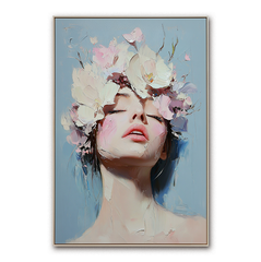 Blooming Serenity-Impressionistic Floral – Textured Floral Wall Art
