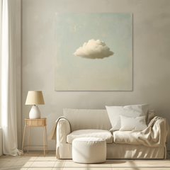 Dream Drift – 3D Cloud Abstract Wall Art,Soft Tone Minimalist Decorative Painting