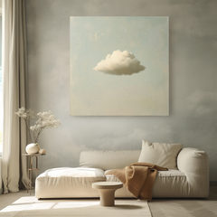Dream Drift – 3D Cloud Abstract Wall Art,Soft Tone Minimalist Decorative Painting