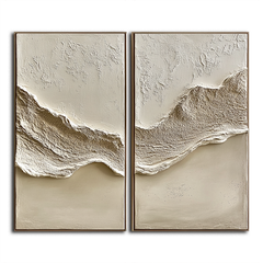 Echoes of Earth-2-Piece Textured Relief Wall Art Set – Textured Landscape Wall Art