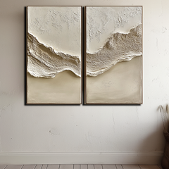Echoes of Earth-2-Piece Textured Relief Wall Art Set – Textured Landscape Wall Art