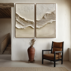 Echoes of Earth-2-Piece Textured Relief Wall Art Set – Textured Landscape Wall Art