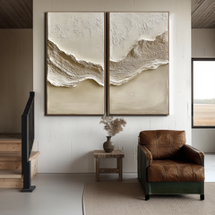 Echoes of Earth-2-Piece Textured Relief Wall Art Set – Textured Landscape Wall Art
