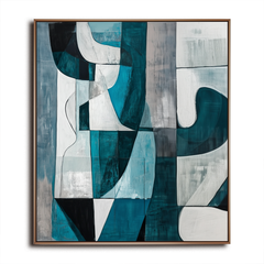 Echoes of Form: Modern Abstract Geometric Wall Art – Geometric Wall Art
