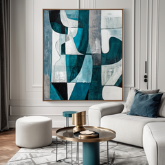 Echoes of Form: Modern Abstract Geometric Wall Art – Geometric Wall Art