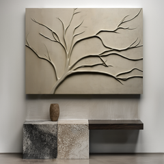 Eternal Branch-3D Textured Branch Wall Art – Wabi-Sabi Textured Abstract Wall Art