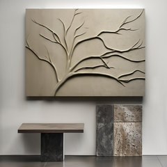 Eternal Branch-3D Textured Branch Wall Art – Wabi-Sabi Textured Abstract Wall Art